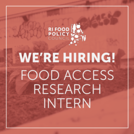 We're Hiring! Food Access Research Intern