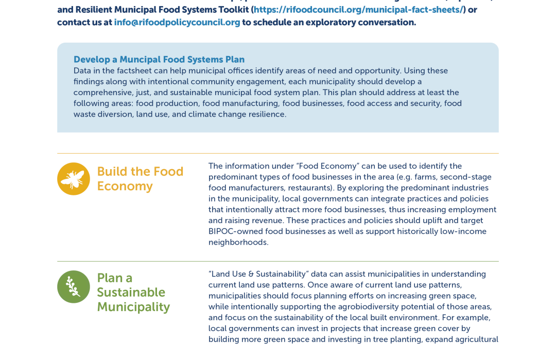 Using Your Municipal Fact Sheet For Planning