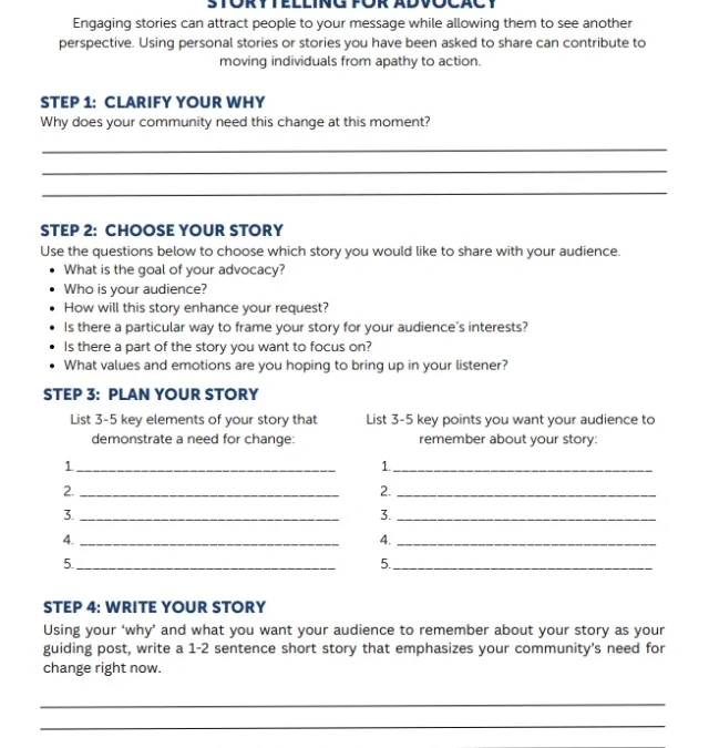Storytelling for Advocacy with PEARS