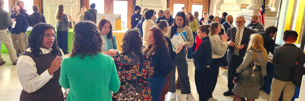 Attendees mingle at the Good Food Policy Day