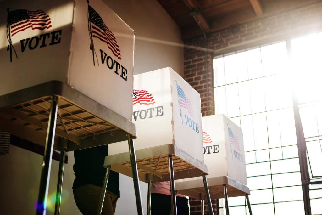 Voting ballot boxes