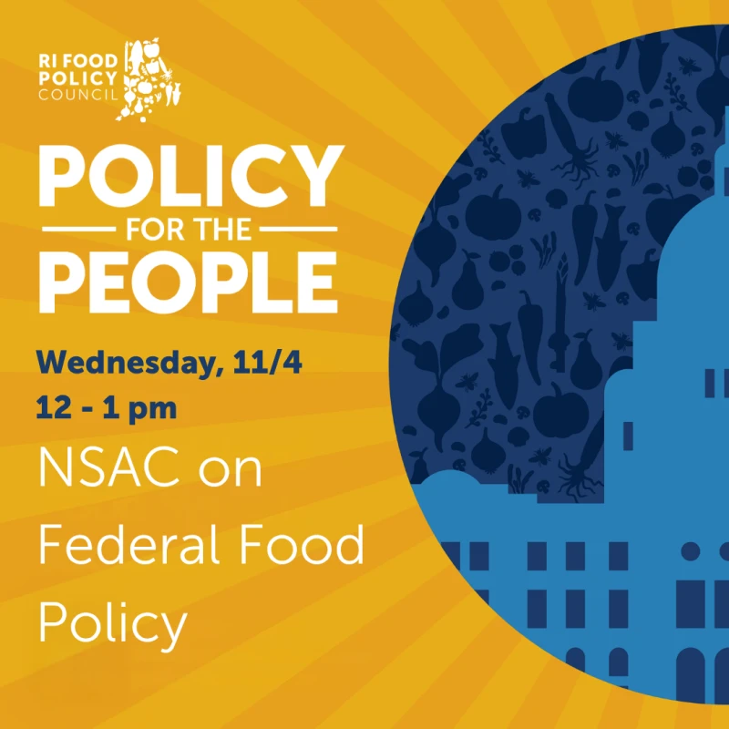 NSAC on Federal Food Policy, Wednesday, 11/4 @ 12-1 pm