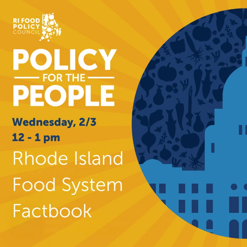 Rhode Island Food System Factbook - Wednesday, 2/3 @12-1